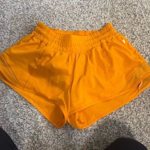 Lululemon shorts Size 2 barely worn orange